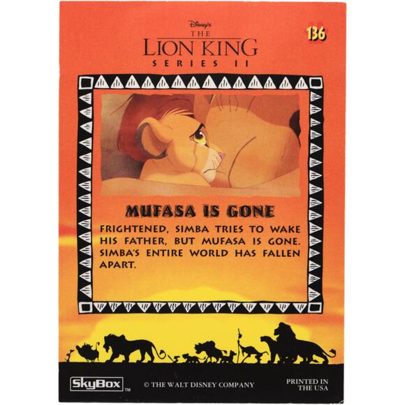 1994 Skybox Lion King Series 2 Disney Trading Cards [Lot of 6] - Picture 8 of 14